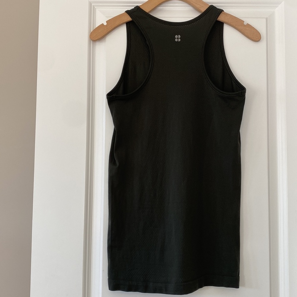 Sweaty Betty Green Stretchy Tank Top w MEASUREMENTS Sz Small - Picture 7 of 9